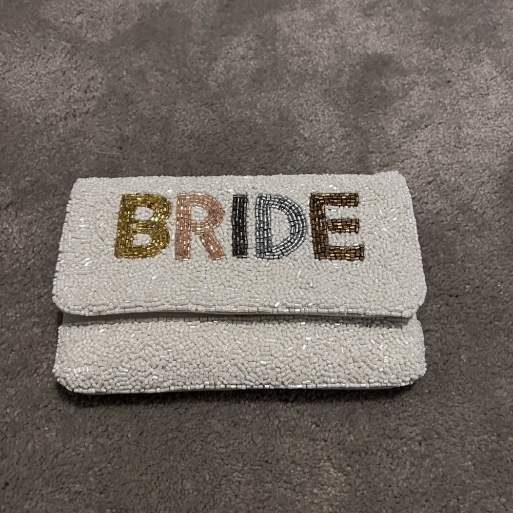 Beaded bride crossbody